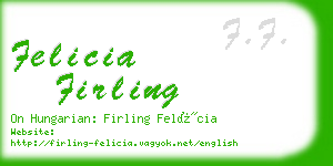 felicia firling business card